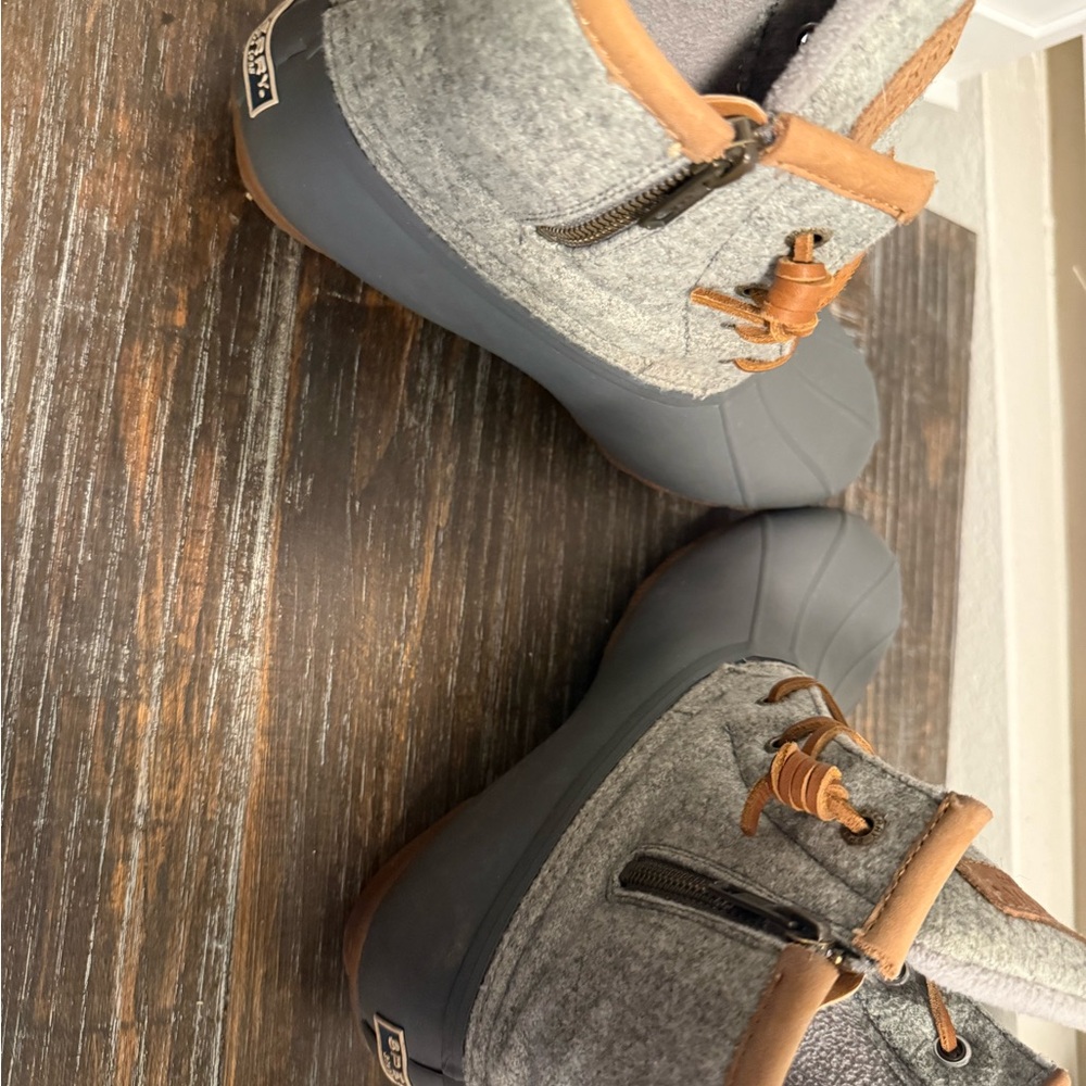 Sperry Gray and Tan Rain Boots - Picture 3 of 5